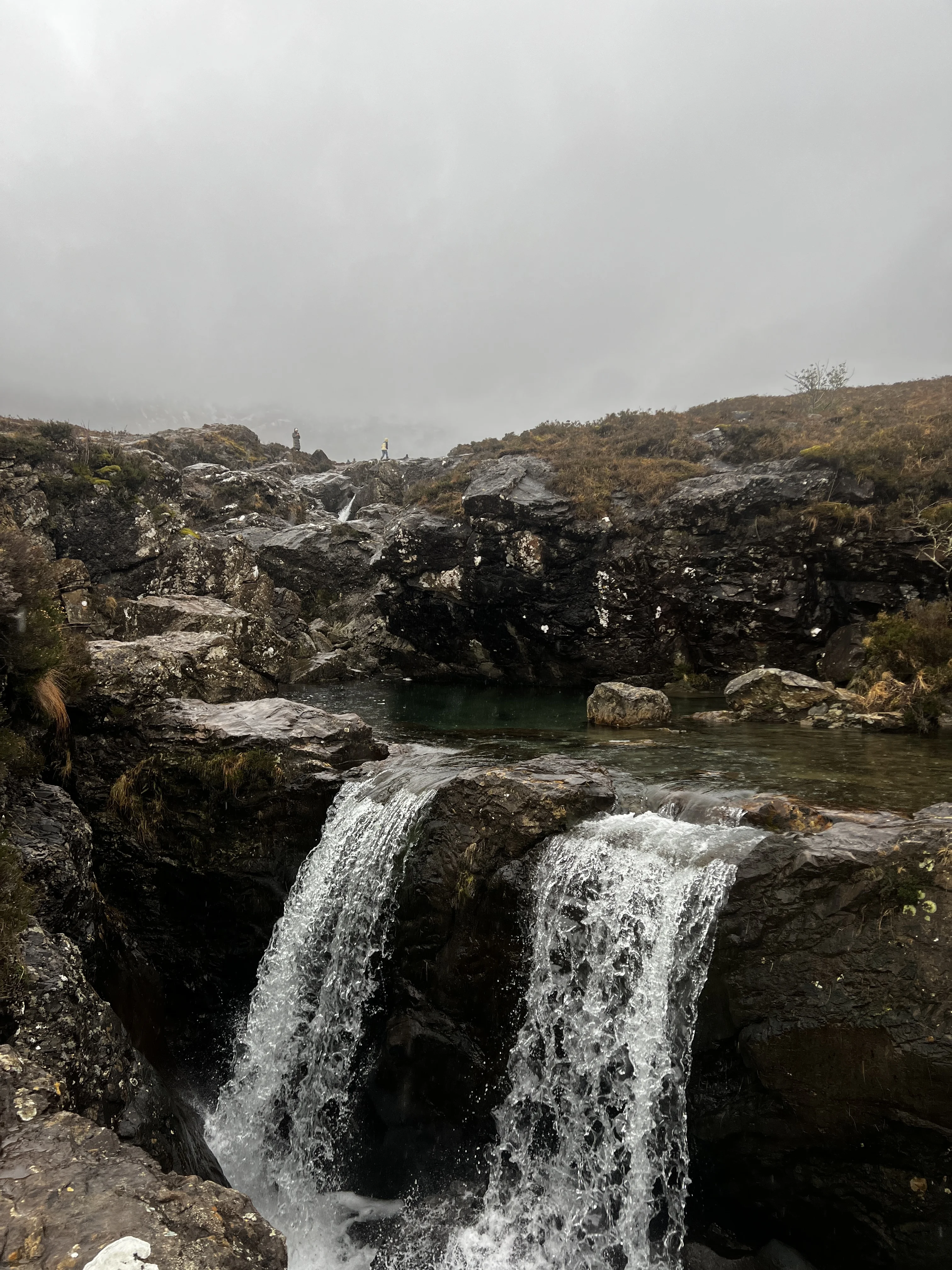 Mini waterfalls at the Fairy Pools on the Isle of Skye
